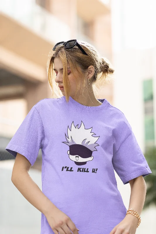 I'll Kill You: Jujutsu Kaisen: Anime- Oversized T-Shirts