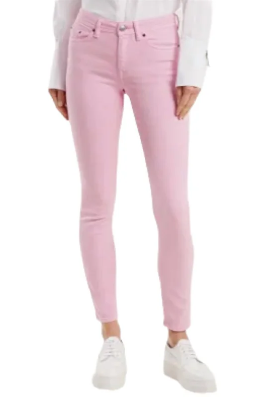 Climb Mid-Rise Skinny-Leg Jeans In Blossom Pink